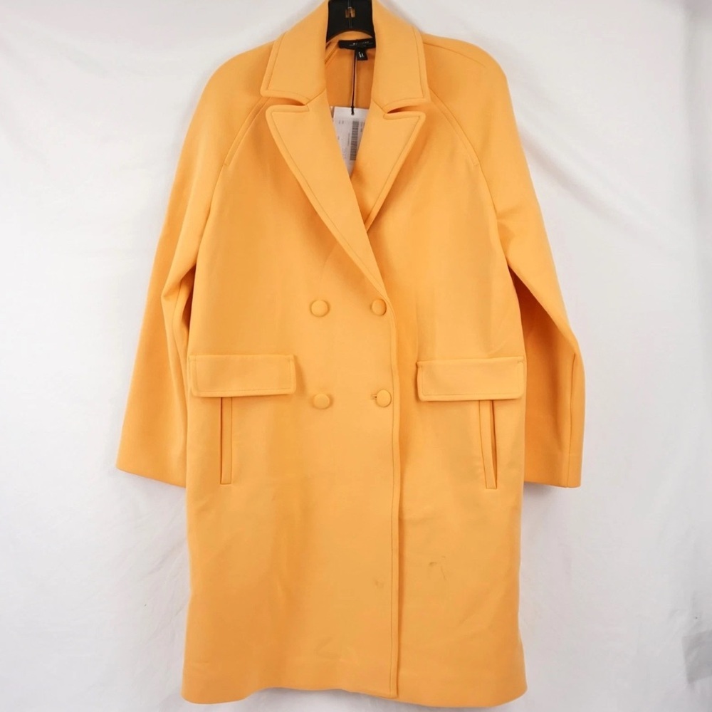 NWT [MaxMara] Weekend Women's Double-Breasted Light Coat Jacket Orange Women’s S - Picture 7 of 12